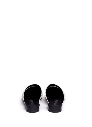 Back View - Click To Enlarge - OPENING CEREMONY - 'Livre' embossed leather slide mules