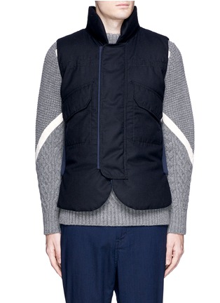 Main View - Click To Enlarge - SACAI - Down padded wool flannel vest