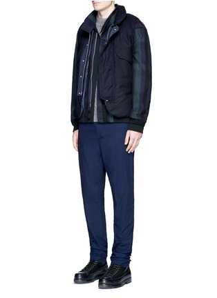Figure View - Click To Enlarge - SACAI - Down padded wool flannel vest