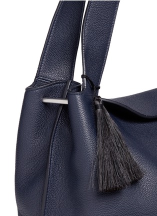 Detail View - Click To Enlarge - THE ROW - 'Duplex' horsehair tassel leather tote