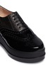 Detail View - Click To Enlarge - CLERGERIE - Yedilh bi-texture leather platform lace-ups