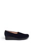 Main View - Click To Enlarge - CLERGERIE - 'Naloh' suede wedge slip-ons