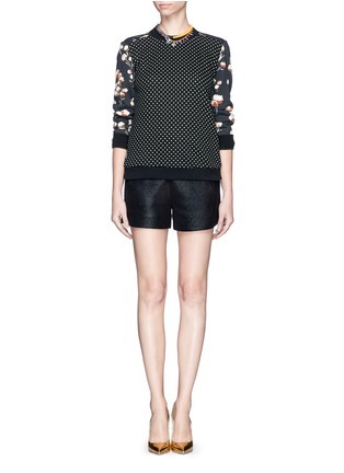 Detail View - Click To Enlarge - TORY BURCH - 'Ronnie' floral and dot sweatshirt