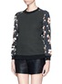 Front View - Click To Enlarge - TORY BURCH - 'Ronnie' floral and dot sweatshirt