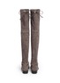 Back View - Click To Enlarge - STUART WEITZMAN - 'Lowland' stretch suede thigh high boots