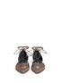 Front View - Click To Enlarge - STUART WEITZMAN - 'Gilligan' lace-up glitter flats