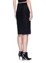 Back View - Click To Enlarge - ALICE & OLIVIA - 'Tani' lambskin suede pencil skirt