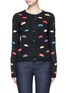Main View - Click To Enlarge - ALICE & OLIVIA - Lips embroidery wool cardigan