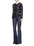 Figure View - Click To Enlarge - ALICE & OLIVIA - Lips embroidery wool cardigan