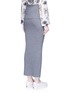 Back View - Click To Enlarge - STELLA MCCARTNEY - Foldable waist rib knit wool skirt