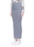 Front View - Click To Enlarge - STELLA MCCARTNEY - Foldable waist rib knit wool skirt
