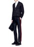 Figure View - Click To Enlarge - ALEXANDER MCQUEEN - Butterfly embroidery wool-silk cardigan
