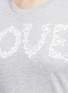Detail View - Click To Enlarge - - - 'Love' lace slogan jersey T-shirt