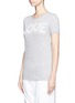 Front View - Click To Enlarge - - - 'Love' lace slogan jersey T-shirt