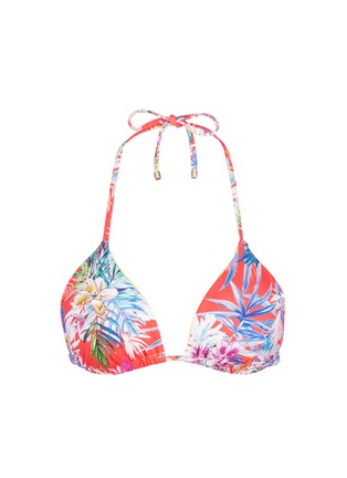 Main View - Click To Enlarge - VITAMIN A - 'Gia' tropical leaf print triangle bikini top