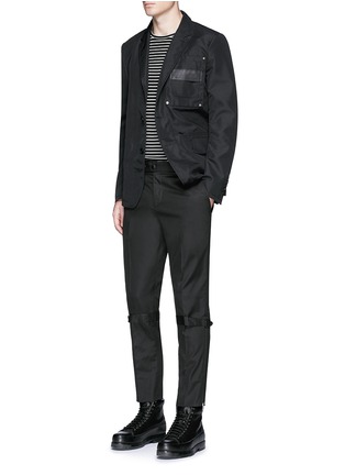 Figure View - Click To Enlarge - ALEXANDER MCQUEEN - Harness cotton twill cropped pants