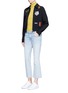 Figure View - Click To Enlarge - STELLA MCCARTNEY - Varsity badge embroidered wool jacket