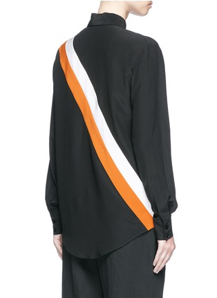 Back View - Click To Enlarge - STELLA MCCARTNEY - 'Odette' stripe silk crepe shirt