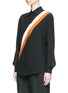 Front View - Click To Enlarge - STELLA MCCARTNEY - 'Odette' stripe silk crepe shirt
