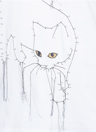 Detail View - Click To Enlarge - STELLA MCCARTNEY - Dotted cat print cotton T-shirt