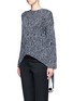 Front View - Click To Enlarge - PORTS 1961 - Drawstring pompom open back sweater