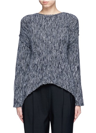 Main View - Click To Enlarge - PORTS 1961 - Drawstring pompom open back sweater