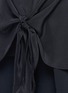 Detail View - Click To Enlarge - THEORY - 'Zallane' tie front sleeveless silk shirt