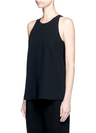 Front View - Click To Enlarge - VINCE - Laser cut crepe tank top