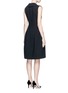 Back View - Click To Enlarge - CO - Gathered flared collar crepe dress