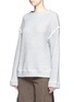 Front View - Click To Enlarge - HELMUT LANG - Heavy loop back terry oversized sweater