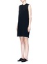 Front View - Click To Enlarge - VINCE - Pleat back sleeveless shift dress