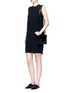Figure View - Click To Enlarge - VINCE - Pleat back sleeveless shift dress
