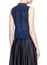 Back View - Click To Enlarge - ALICE & OLIVIA - 'Lorrie' embellished collar silk sleeveless shirt