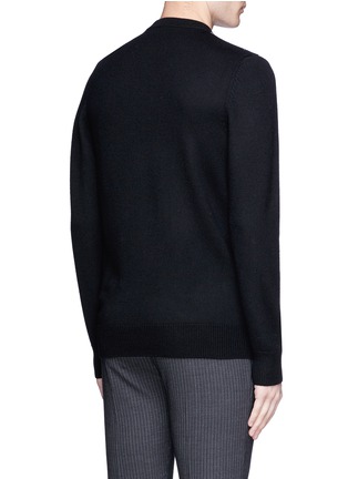 Back View - Click To Enlarge - ALEXANDER MCQUEEN - Argyle wool-cashmere sweater