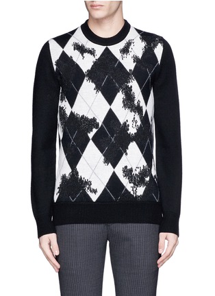 Main View - Click To Enlarge - ALEXANDER MCQUEEN - Argyle wool-cashmere sweater