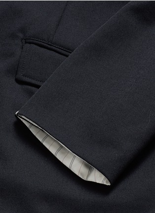 Detail View - Click To Enlarge - SULVAM - Back slit raw edge lining wool blazer