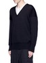 Front View - Click To Enlarge - SULVAM - Relaxed fit V-neck wool sweater