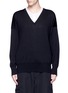 Main View - Click To Enlarge - SULVAM - Relaxed fit V-neck wool sweater