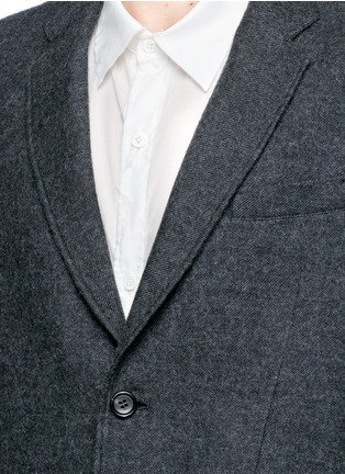 Detail View - Click To Enlarge - SULVAM - Side split raw edge lining wool coat