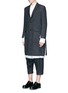 Front View - Click To Enlarge - SULVAM - Side split raw edge lining wool coat