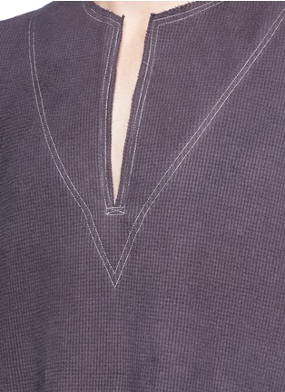 Detail View - Click To Enlarge - SULVAM - Sleeveless cotton thermal top