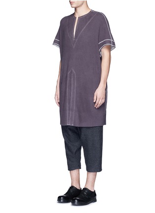 Front View - Click To Enlarge - SULVAM - Sleeveless cotton thermal top