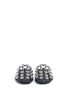 Front View - Click To Enlarge - ALEXANDER WANG - 'Amelia' dome stud caged leather slide flats