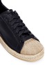 Detail View - Click To Enlarge - ALEXANDER WANG - 'Rian' leather espadrille sneakers