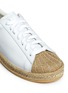 Detail View - Click To Enlarge - ALEXANDER WANG - 'Rian' leather espadrille sneakers