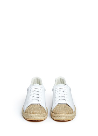 Front View - Click To Enlarge - ALEXANDER WANG - 'Rian' leather espadrille sneakers