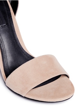 Detail View - Click To Enlarge - ALEXANDER WANG - 'Abby' cutout heel ankle strap suede sandals