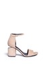 Main View - Click To Enlarge - ALEXANDER WANG - 'Abby' cutout heel ankle strap suede sandals