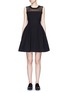 Main View - Click To Enlarge - MO&CO. - Crepe panel waffle knit dress