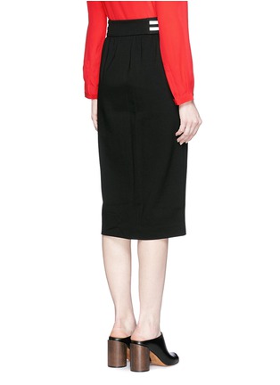 Back View - Click To Enlarge - MO&CO. - Stripe waist jersey pencil skirt